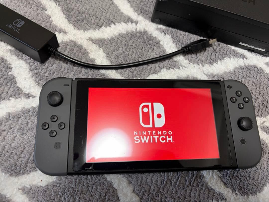 Nintendo Switch グレー LANアダプター、純正プロコン付き