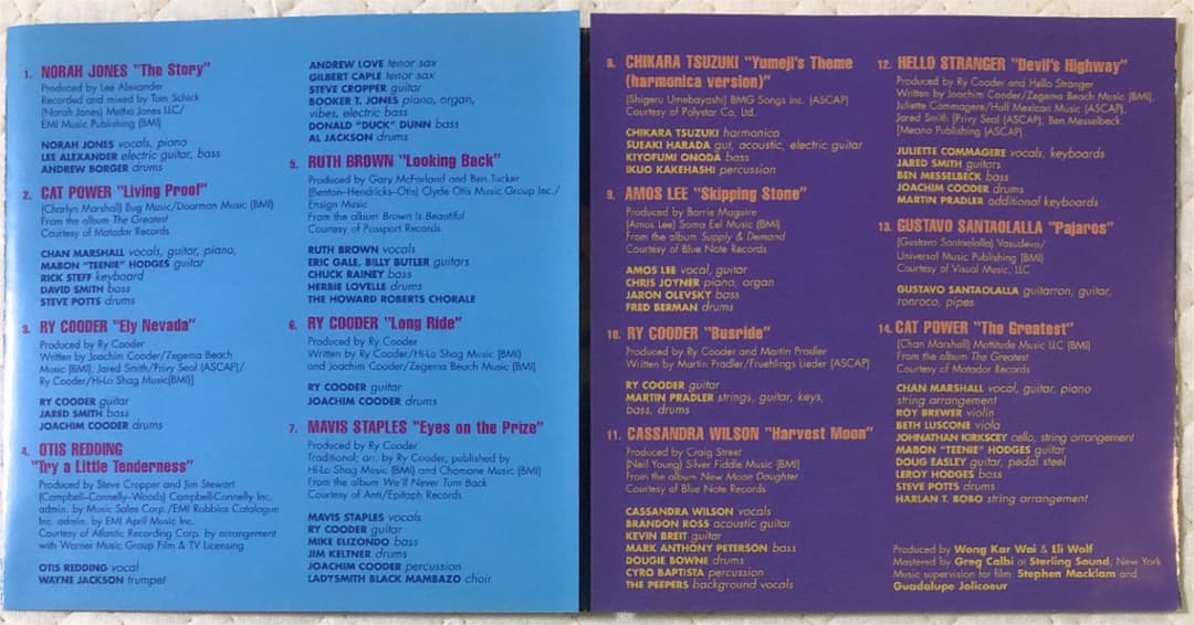 NORAH JONES参加！MY BLUEBERRY NIGHTS/サントラ