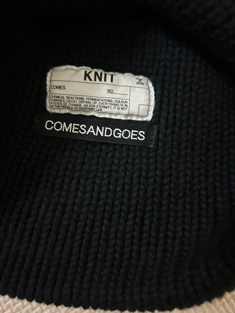 COMESANDGOES ブラックニット帽 フリーサイズ