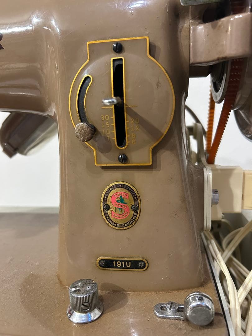 SINGER 191U ミシン ベージュ フットペダル付き