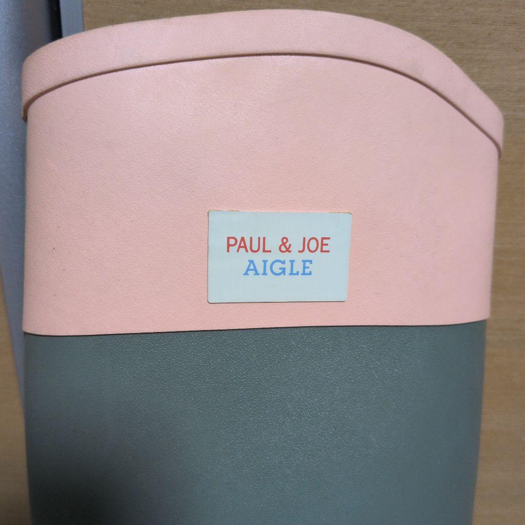 【新品未使用】PAUL & JOE AIGLE 長靴 グリーン/ピンク 36