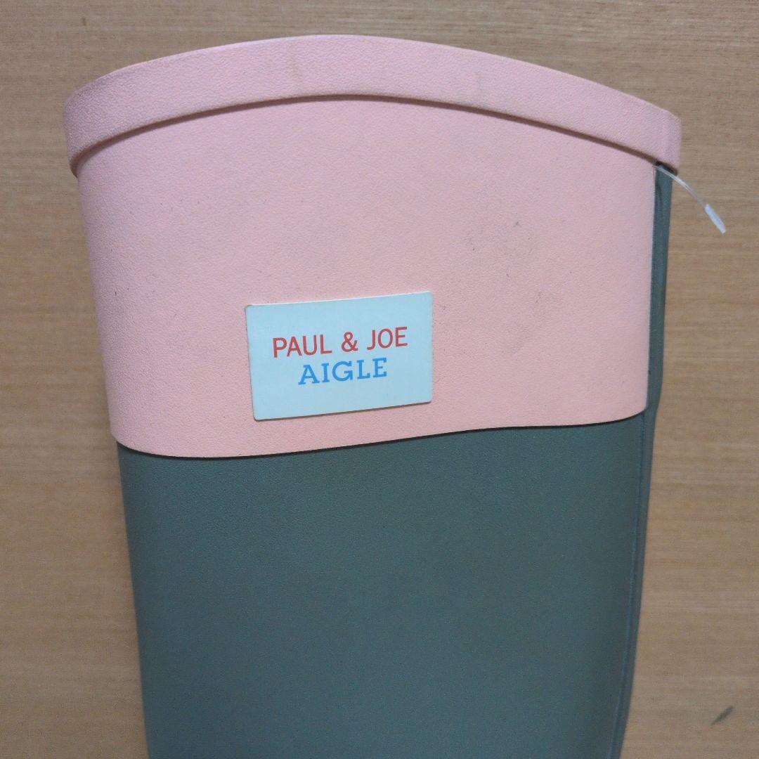 【新品未使用】PAUL & JOE AIGLE 長靴 グリーン/ピンク 36