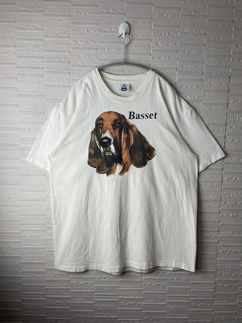 90s USA製ヴィンテージ　シングルステッチ　ドッグTシャツ　バセット