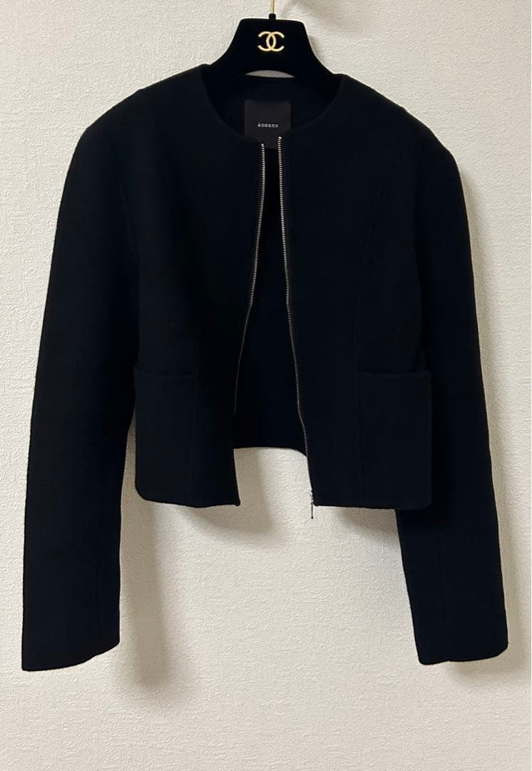anuans ウールダブルクロスリバーショートジャケット