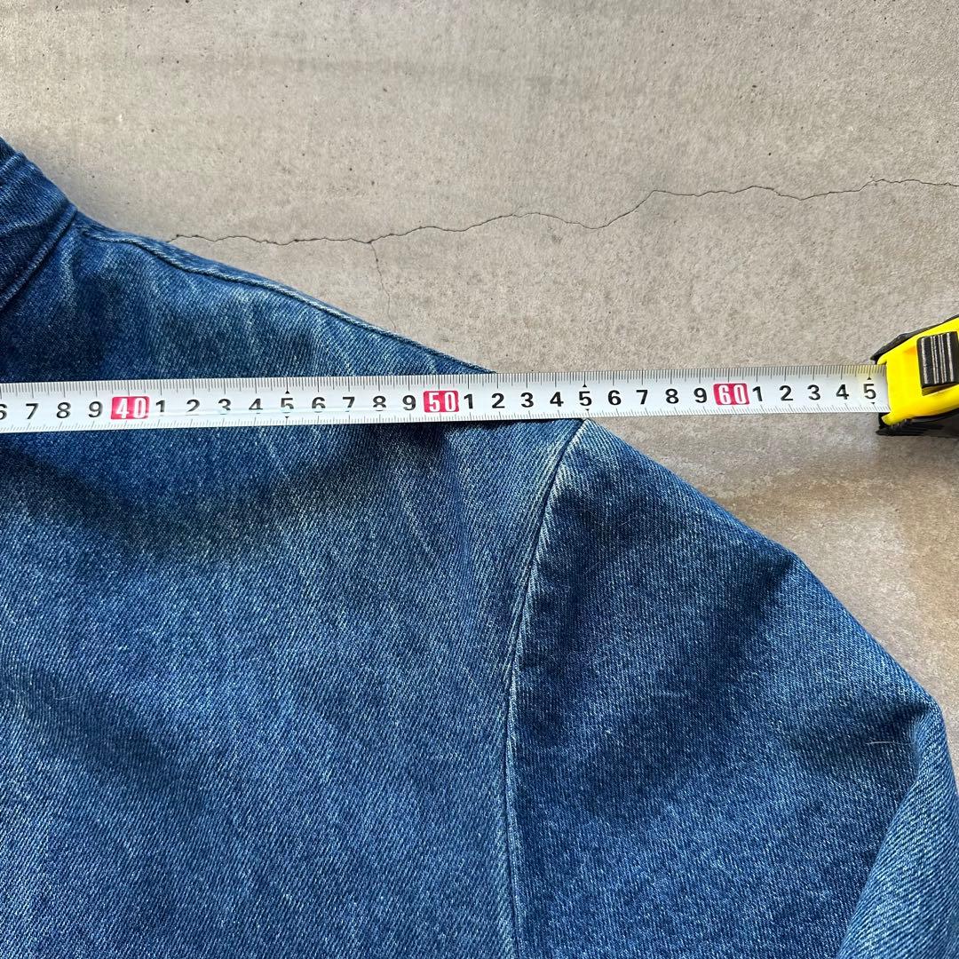80s エルエルビーン USA製 デニムスイングトップ 鬼フェード 裏チェック
