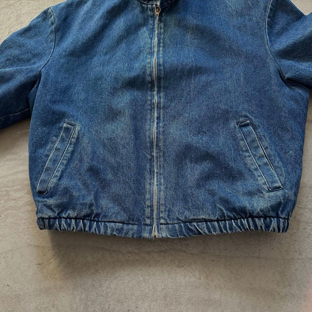 80s エルエルビーン USA製 デニムスイングトップ 鬼フェード 裏チェック
