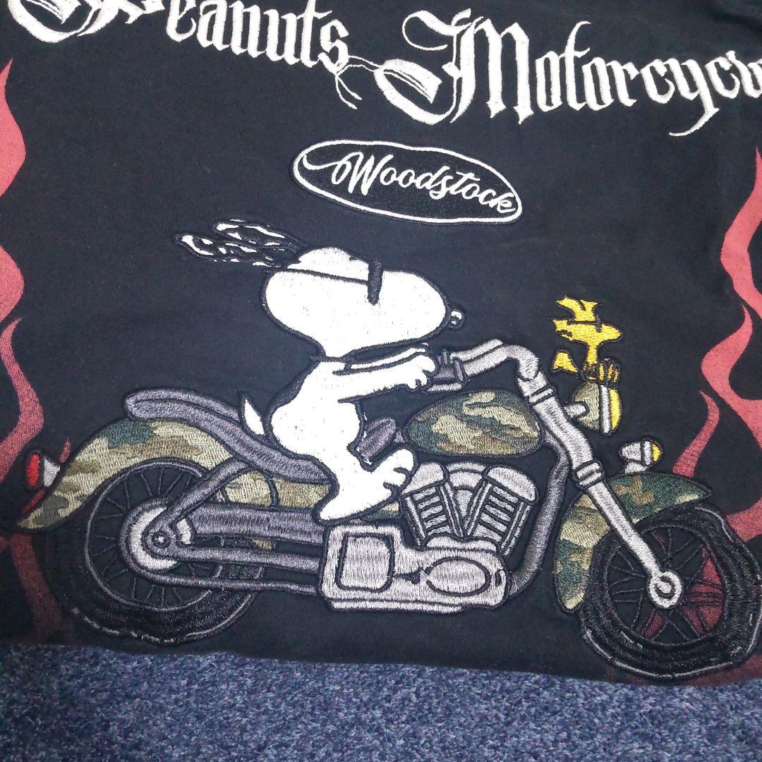 Vanson＆Peanuts Motorcycles Tシャツ ブラック