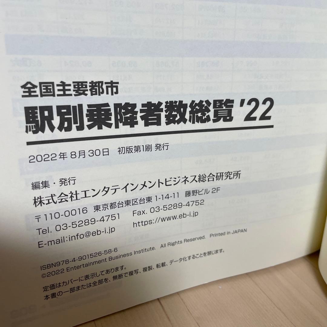全国主要都市 駅別乗降者数総覧'22