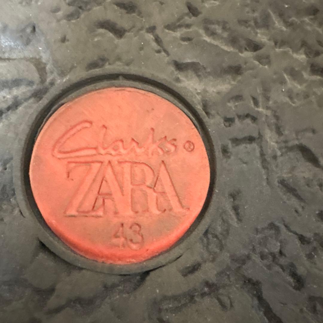 ZARA x Clarks ザラxクラークス レザーシューズ ブラック 43