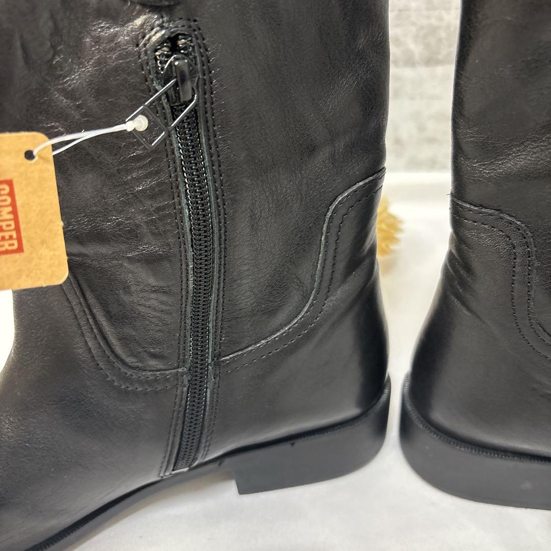 【未使用品】カンペール　CAMPER ミドルブーツ　ブラック　38 サイドジップ