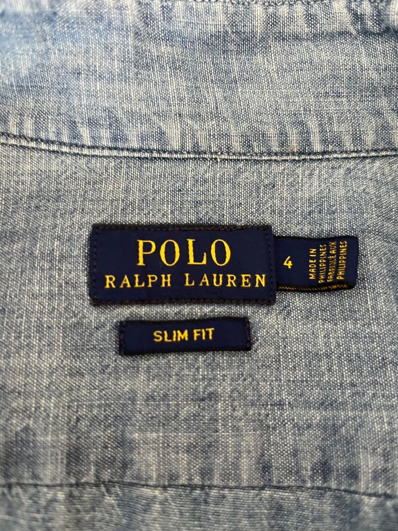 美品❗️POLO RALPH LAUREN 長袖デニムシャツ 刺繍ロゴ