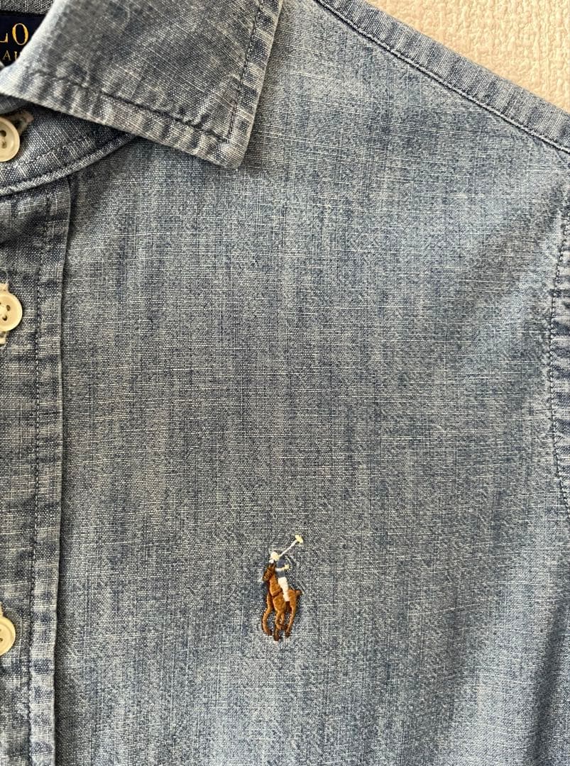 美品❗️POLO RALPH LAUREN 長袖デニムシャツ 刺繍ロゴ