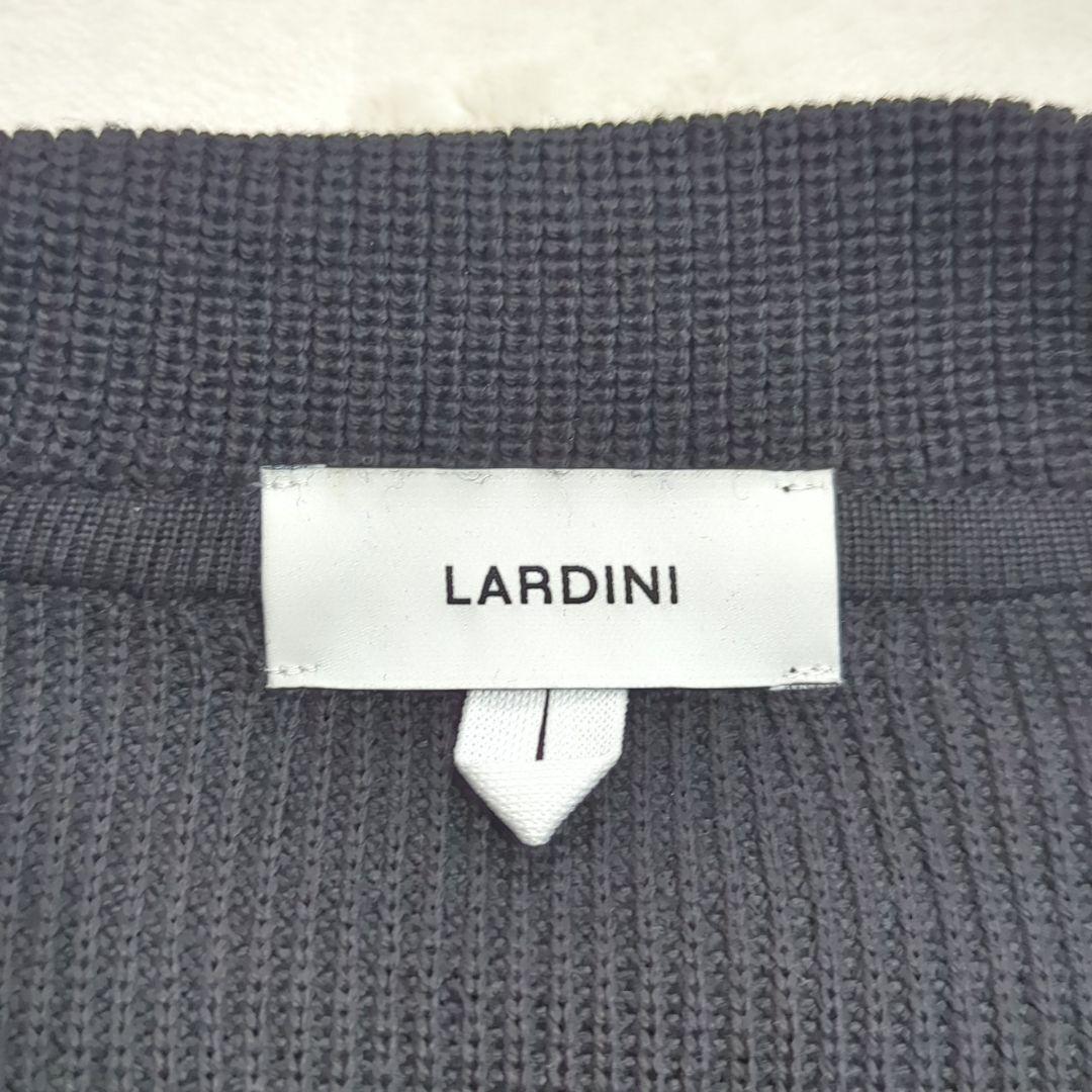 LARDINI 現行 ブートニエール ニット テーラードジャケット ブラック