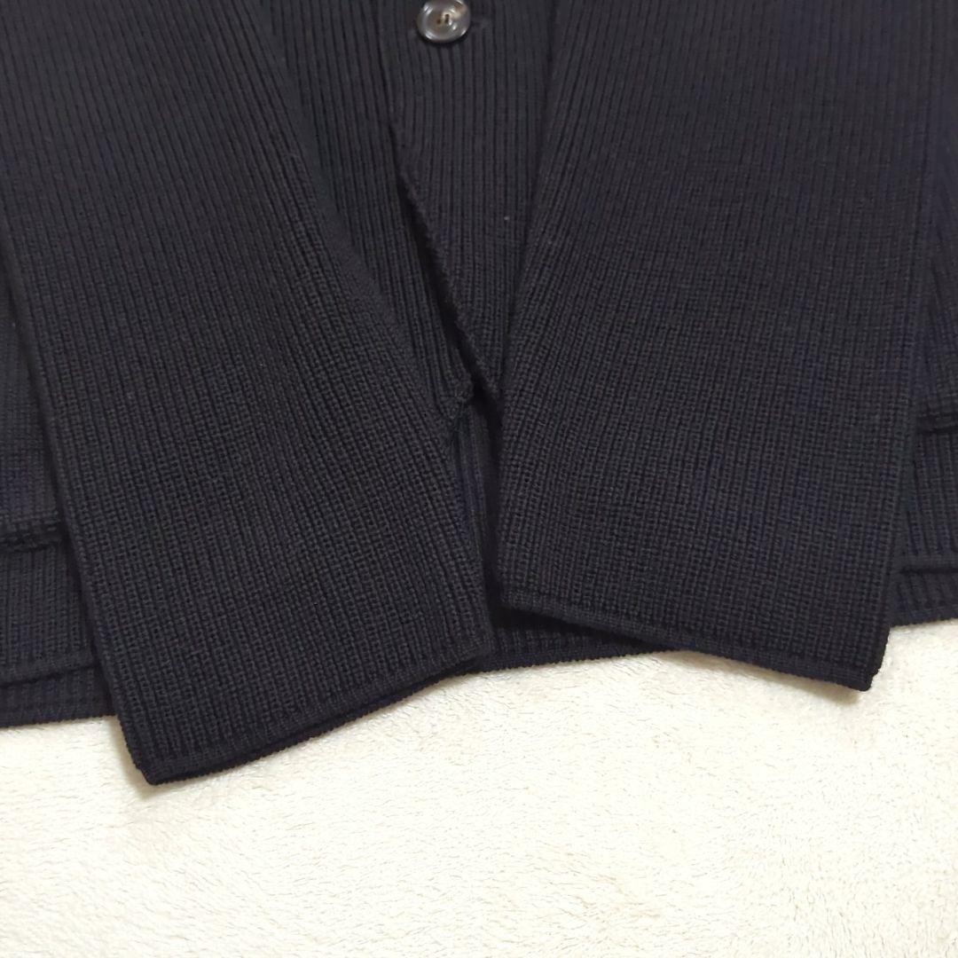 LARDINI 現行 ブートニエール ニット テーラードジャケット ブラック
