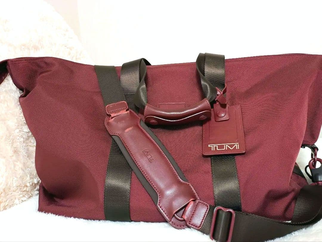 TUMI トゥミ ボストンバッグ バーガンディー TSAロック