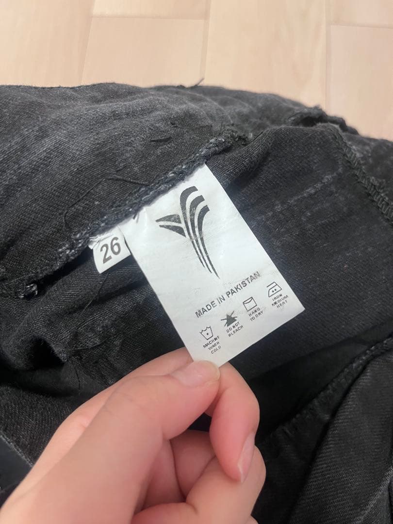 Yori Sport 5 Stripe Denim 26 ブラック×ブラック