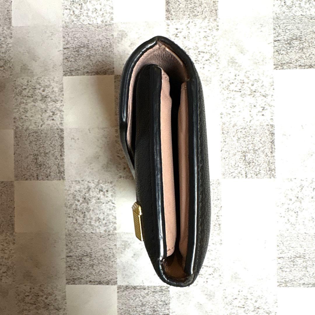 【週末限定セール】ティファニー Tロゴ 三つ折り財布 レザー ブラック