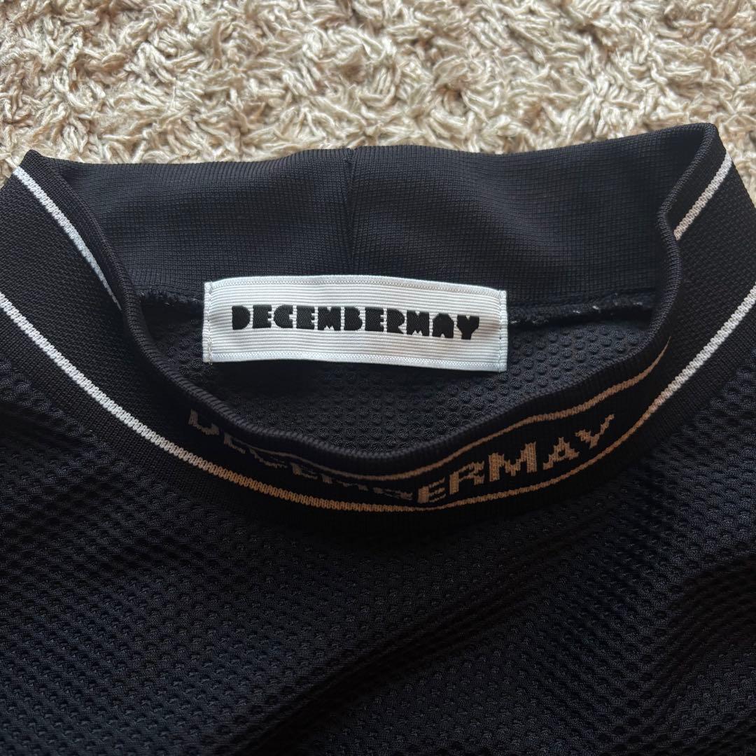 DECEMBERMAY モックネック ゴルフウェア ブラック 定価20000