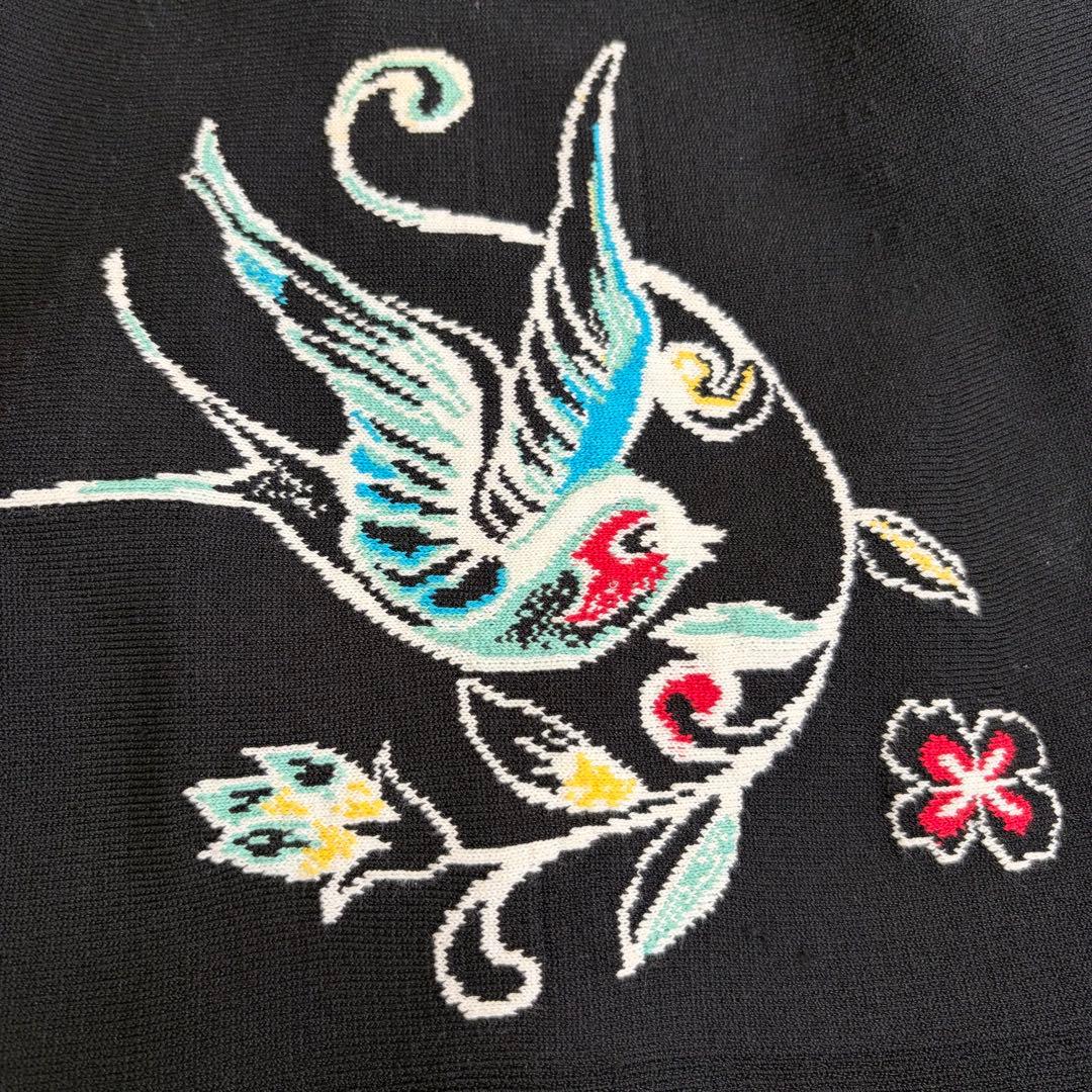RED VALENTINO ハート刺繍 半袖ニット　ツバメ　刺繍 ワンピース