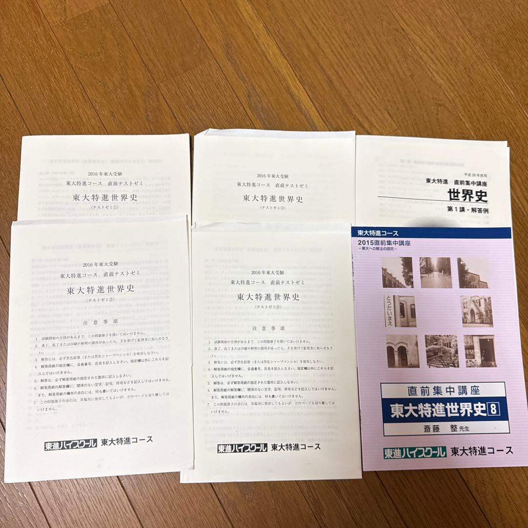 東大特進　世界史　荒巻　全部セット