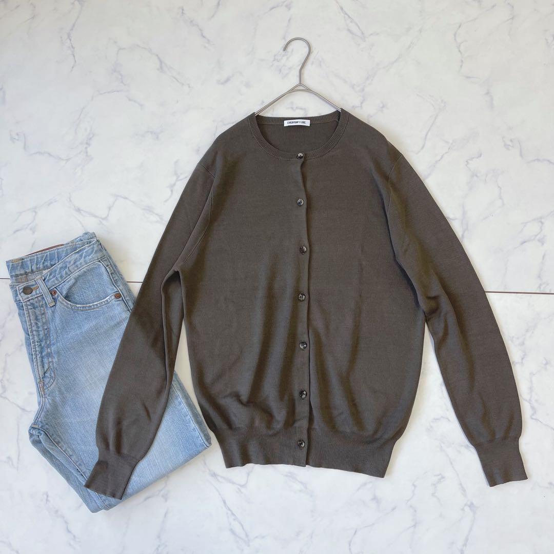【美品】EVERYDAY I LIKE シルク100% ニットカーディガン