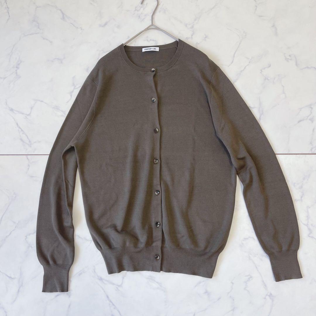 【美品】EVERYDAY I LIKE シルク100% ニットカーディガン