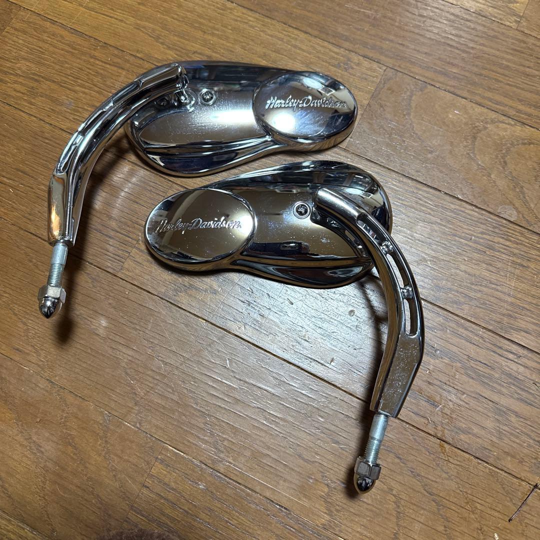 ハーレーダビットソンクロムバイクミラー 2個セット