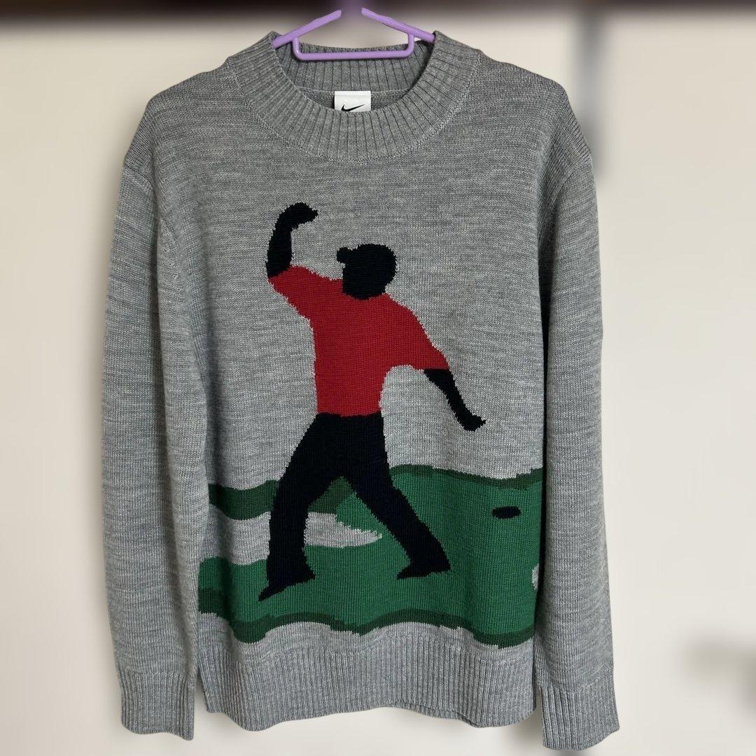 NIKE GOLF ナイキゴルフ タイガーウッズ ニットセーター ガッツポーズ