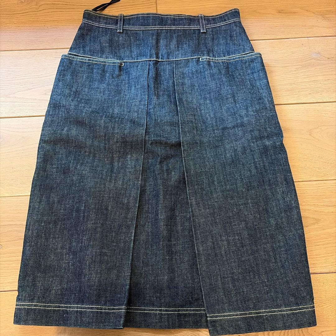 HERMES 36 膝下デニムスカート