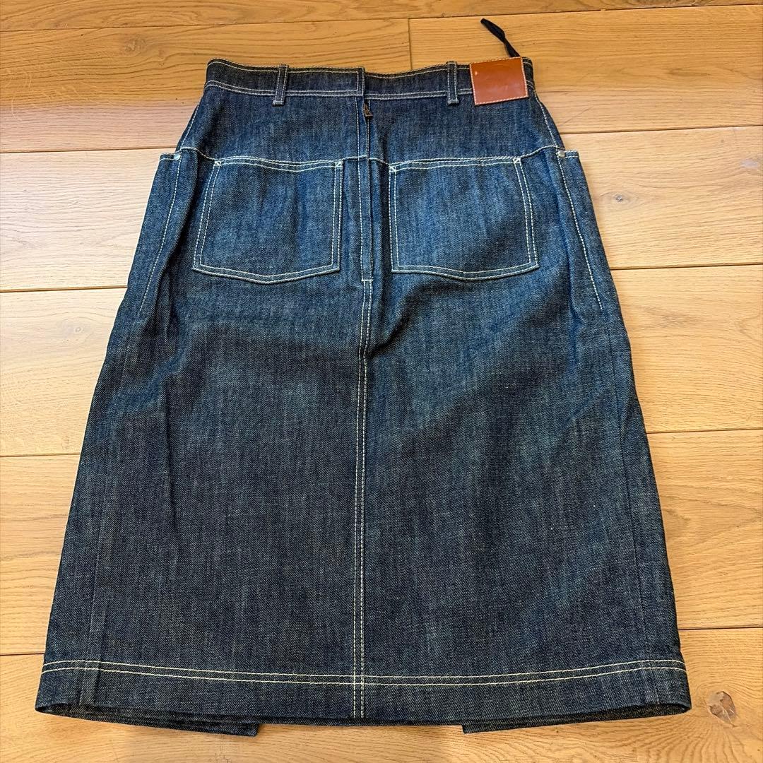 HERMES 36 膝下デニムスカート