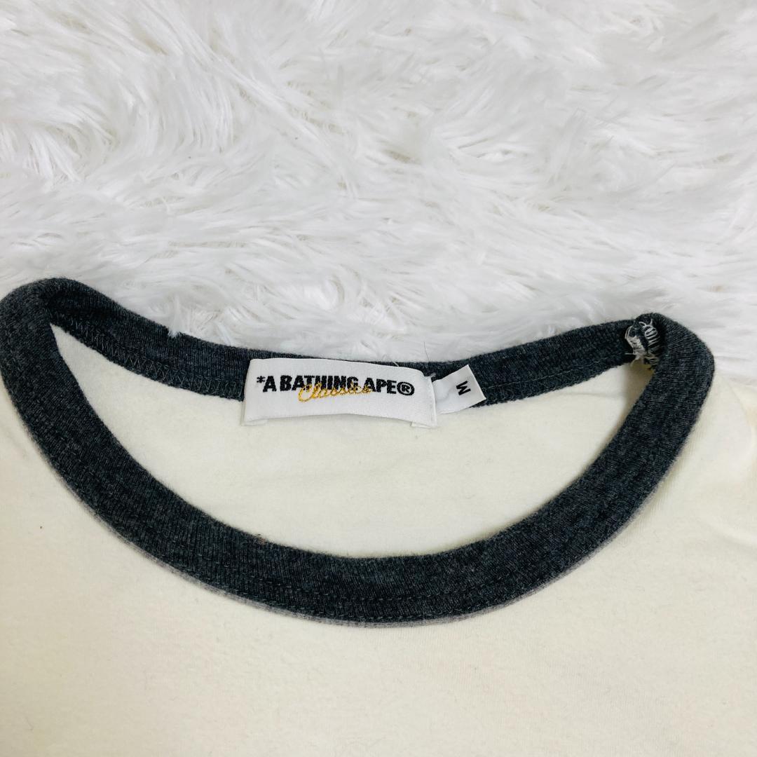 A BATHING APE Tシャツ デカロゴ ホワイト M アベイシングエイプ
