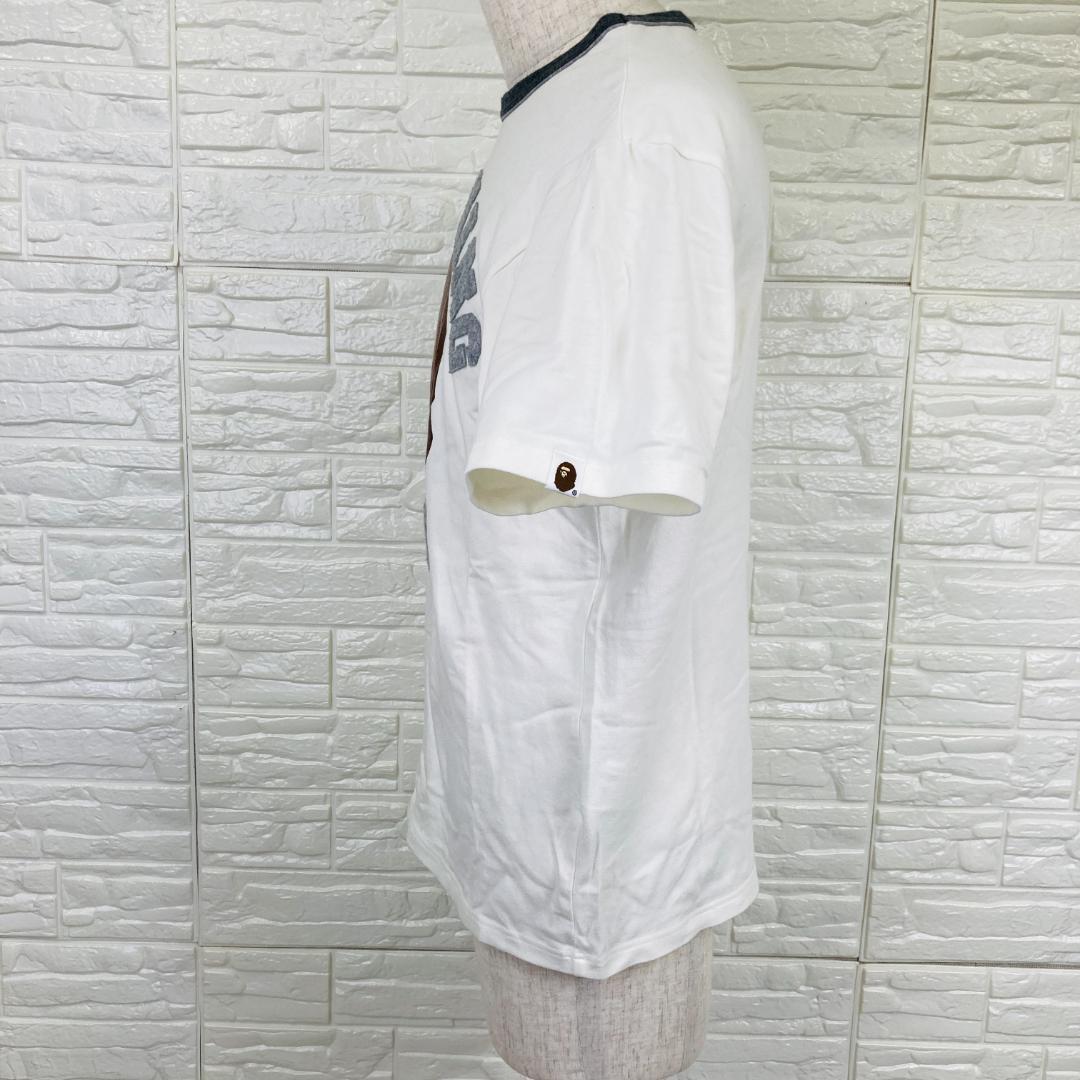 A BATHING APE Tシャツ デカロゴ ホワイト M アベイシングエイプ