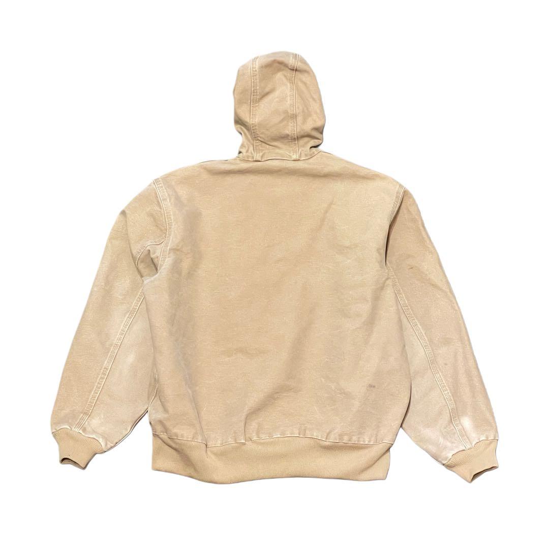 【L】Carhartt アクティブ ジャケット パーカー ベージュ 裏サーマル
