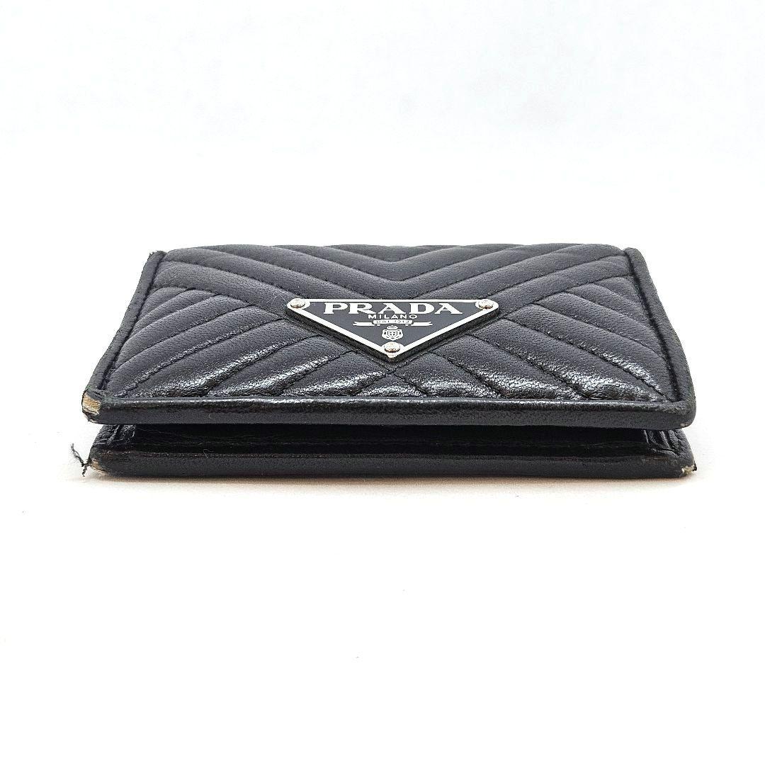 PRADA プラダ 財布 キルティング 2つ折り財布 ブラック黒
