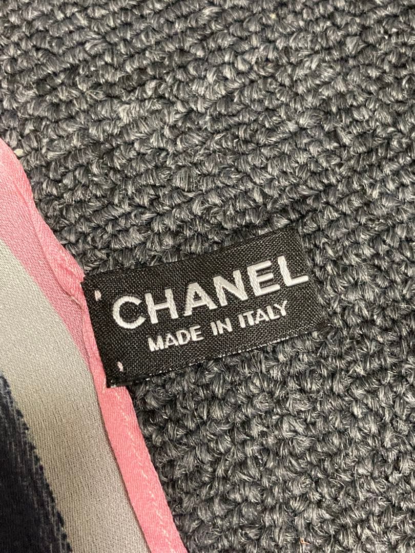 CHANEL シャネル　シフォン スカーフ　花柄 ショール　ストール