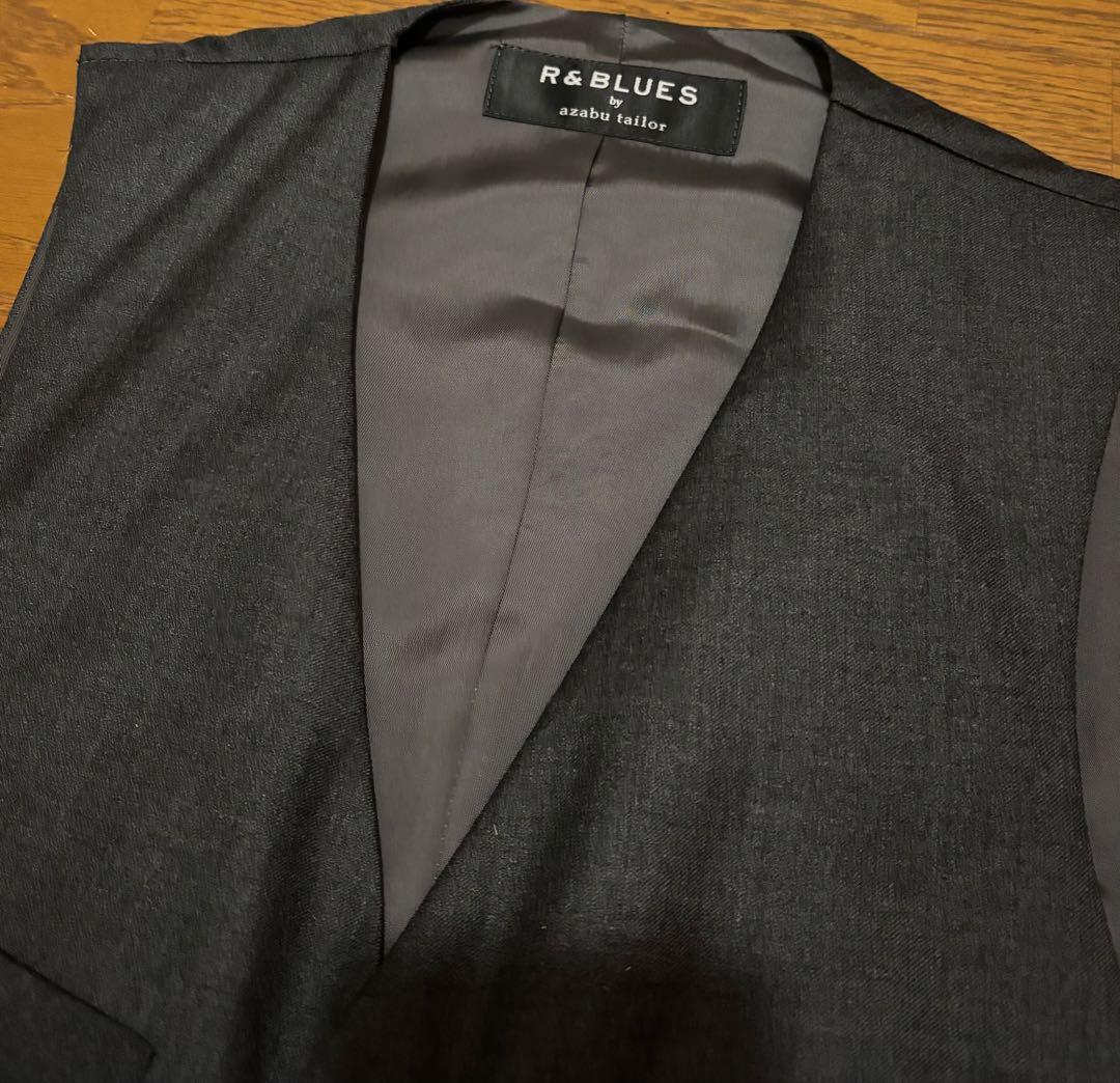 未使用 麻布テーラー ウール ジレ CANONICO グレー