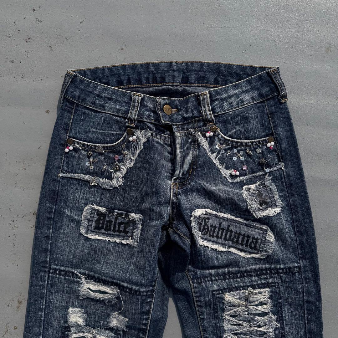 [レア] 00s Dolce & Gabbana y2k ダメージデニムジーンズ