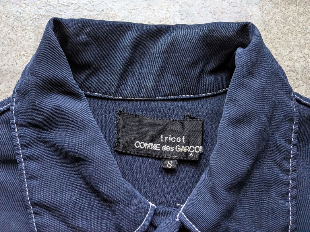 tricot COMME des GARÇONS ネイビージャケット S