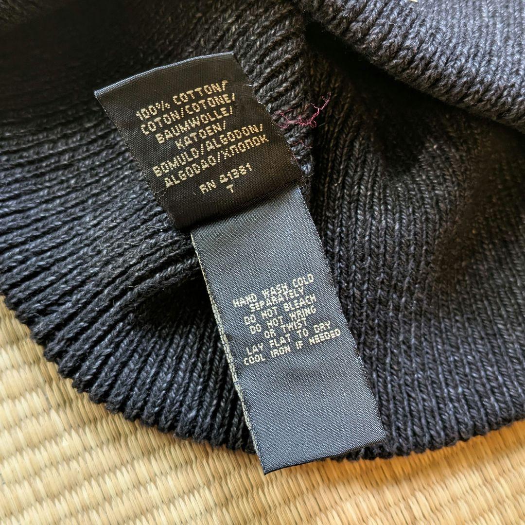 RRL コットンニット帽 ウォッチキャップ　ブラック
