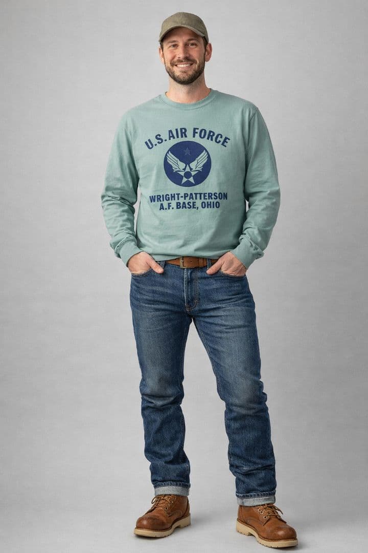 【新品】Buzz Rickson's グリーン ロンT Lサイズ 米国製