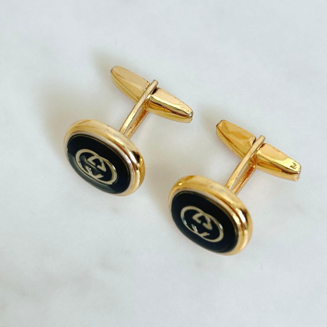 GUCCI インターロッキング ゴールド ネクタイピン カフリンクス セット