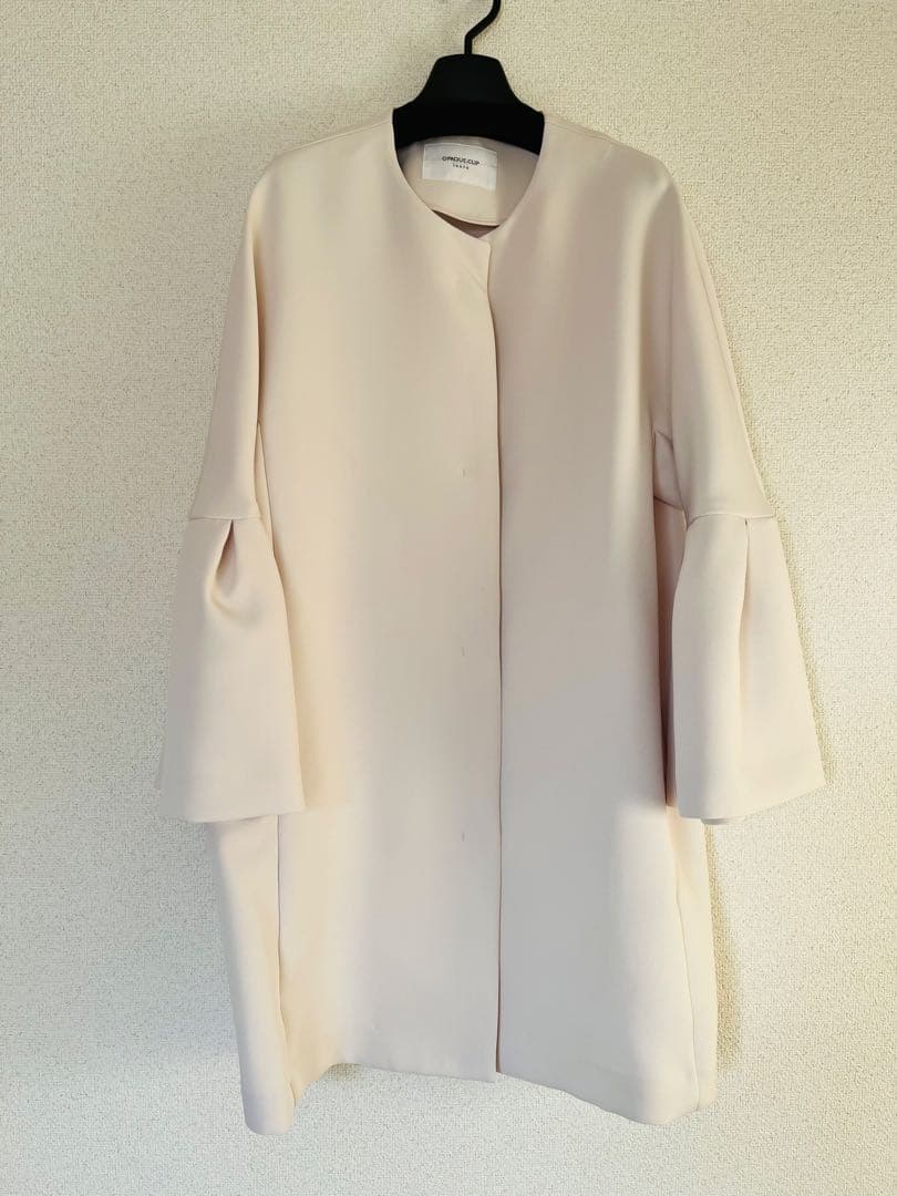 ☆新品☆OPAQUE.CLIP フレアスリーブミドルコート Lサイズ