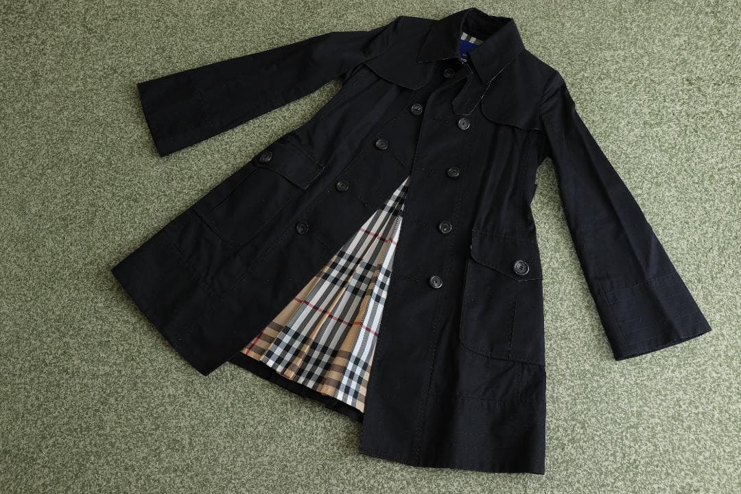 ※Domino！ BURBERRY 38サイズ Aライントレンチコート 黒