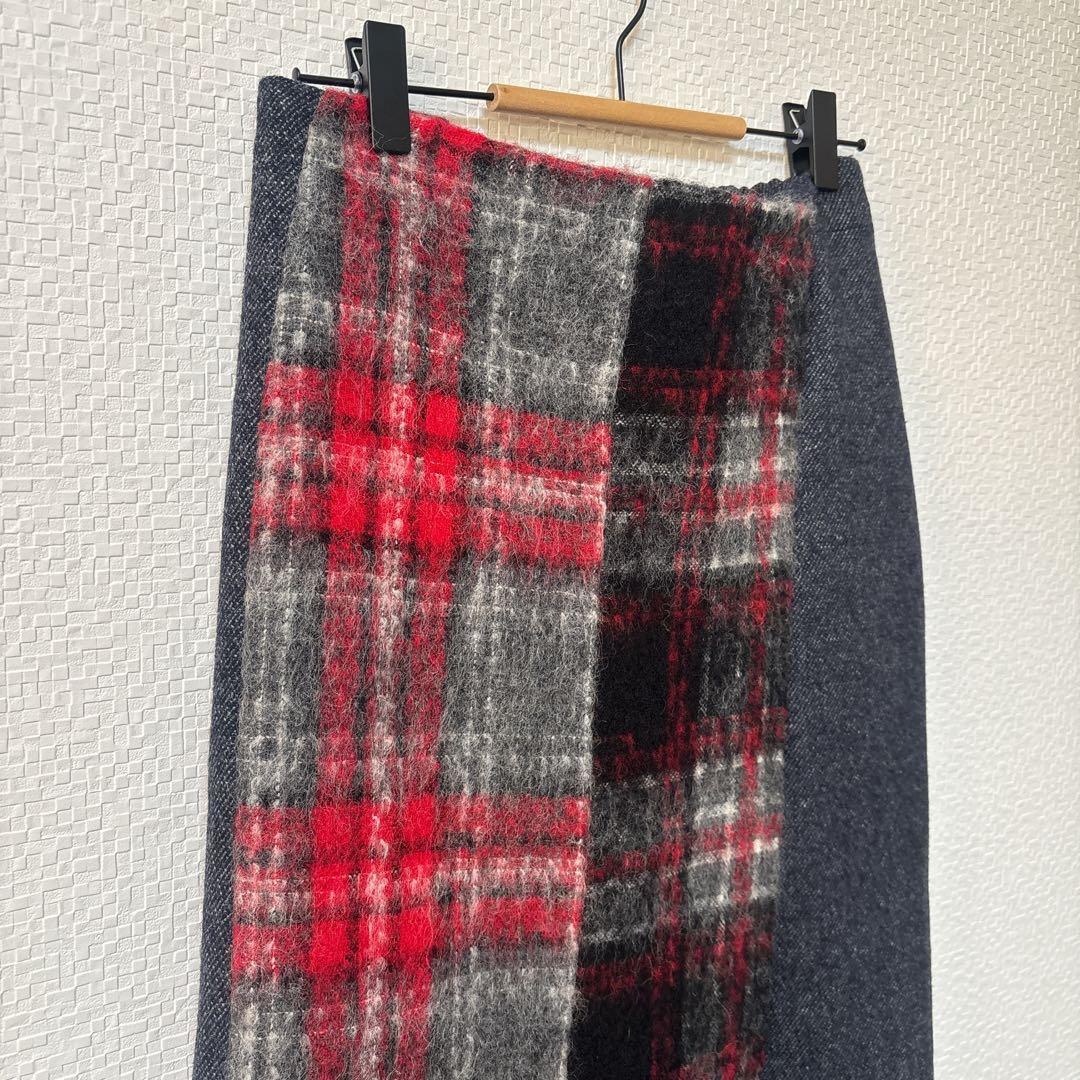 【グレースコンチネンタル】美品 ダイアグラム タイトスカート　チェック　ウール