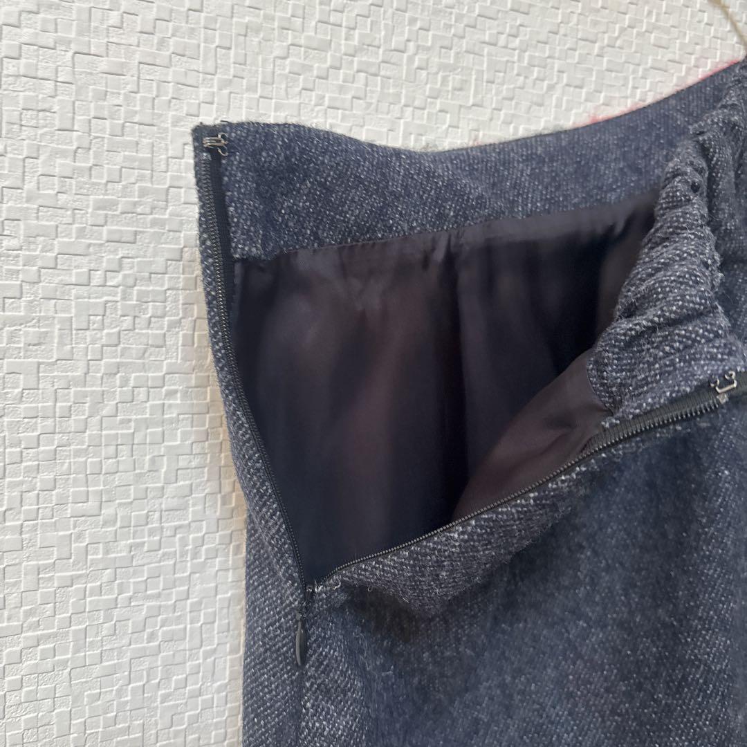 【グレースコンチネンタル】美品 ダイアグラム タイトスカート　チェック　ウール