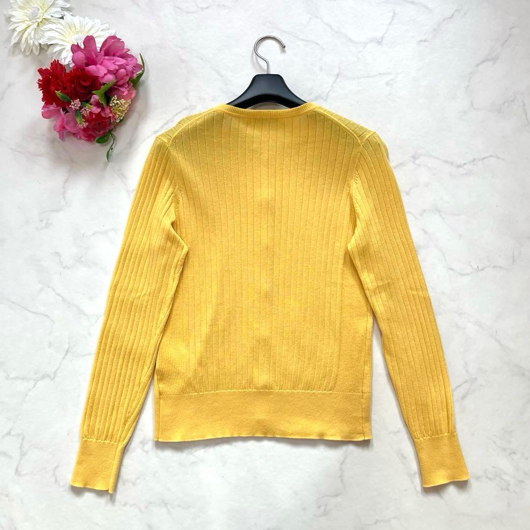 極美品☆ANAYI アナイ　コットンカシミヤ　ワイドリブカーディガン　36