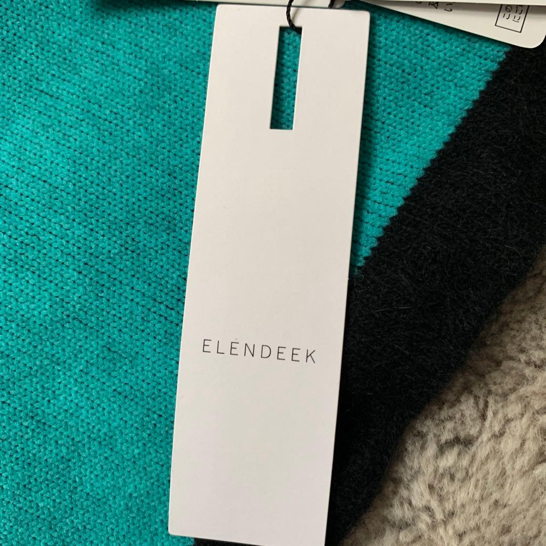 【ELENDEEK】新品！未使用品 ラクーン ミックスダブル カーディガン