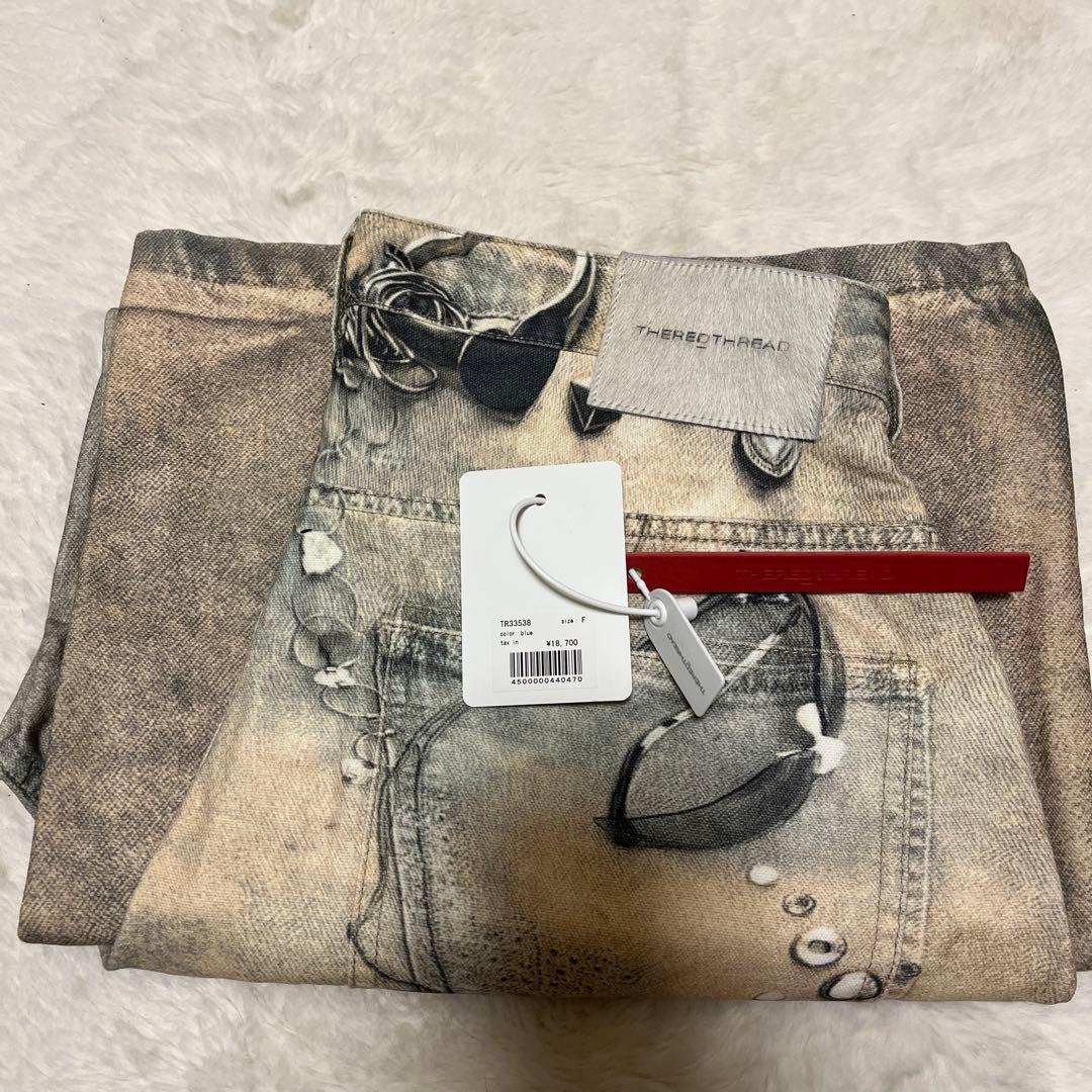 パンツ THEREDTHREAD S print denim1 toys