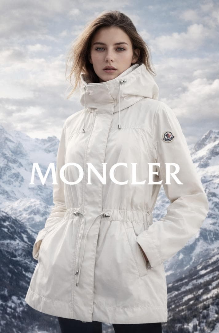 極美品★MONCLER ★ホワイト★撥水★フード付ジャケット