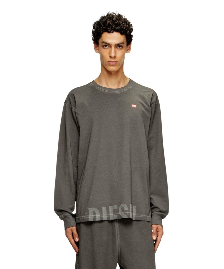 DIESEL ディーゼル メンズ 長袖Tシャツ ブラック L あきら